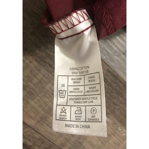 Craft + Flow Jacket Mens Small Burgundy Full Zip Hooded Jacket Snap Pockets New - Picture 6 of 8